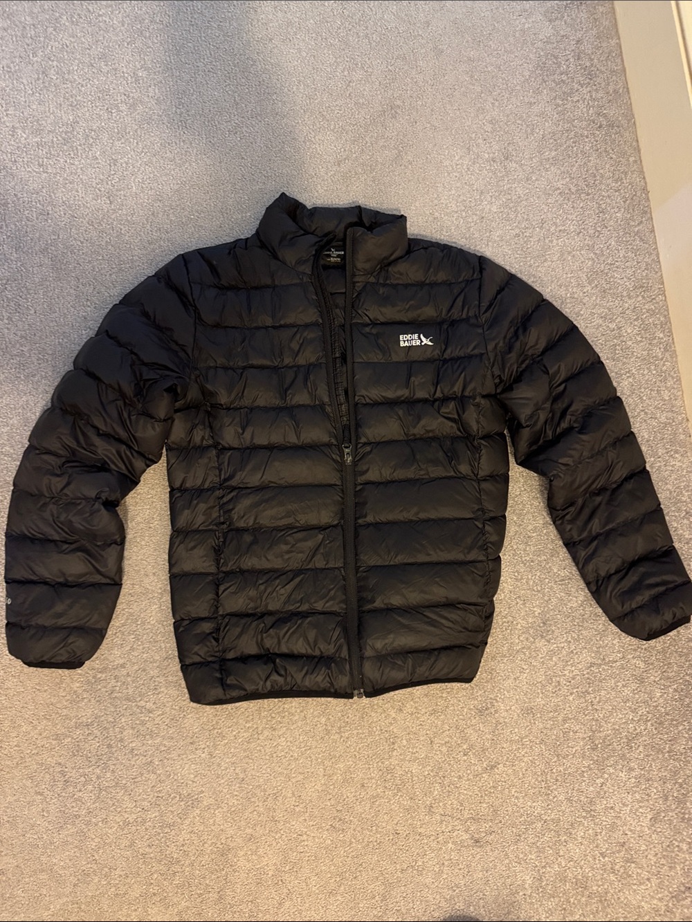 Kids XL Eddie Bauer Black Quilted Packable Puffer Jacket